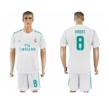 Real Madrid #8 Kroos White Home Soccer Club Jersey 1