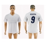 Real Madrid #9 Benzema Marine Environmental Protection Home Soccer Club Jersey 1