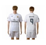 Real Madrid #9 Benzema White Home Soccer Club Jersey5