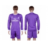 Real Madrid Blank Away Long Sleeves Soccer Club Jersey 1