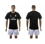 Real Madrid Blank Black Goalkeeper Soccer Club Jersey 1
