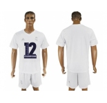 Real Madrid Blank Champions White Soccer Club Jersey