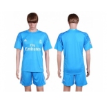 Real Madrid Blank Sky Blue Goalkeeper Soccer Club Jersey