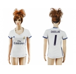 Women's Real Madrid #1 Casillas Home Soccer Club Jersey2