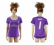 Women's Real Madrid #1 Navas Away Soccer Club Jersey1