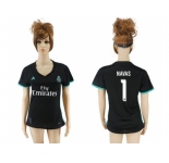 Women's Real Madrid #1 Navas Away Soccer Club Jersey
