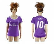 Women's Real Madrid #10 James Away Soccer Club Jersey2