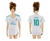 Women's Real Madrid #10 James Home Soccer Club Jersey1