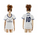 Women's Real Madrid #10 James Home Soccer Club Jersey4