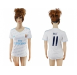 Women's Real Madrid #11 Bale Home Soccer Club Jersey2