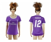 Women's Real Madrid #12 Marcelo Away Soccer Club Jersey2