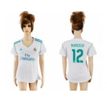 Women's Real Madrid #12 Marcelo Home Soccer Club Jersey1