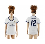 Women's Real Madrid #12 Marcelo Home Soccer Club Jersey4