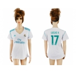 Women's Real Madrid #17 Lucas V. Home Soccer Club Jersey1