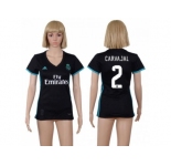 Women's Real Madrid #2 Carvajal Away Soccer Club Jersey