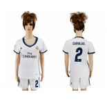 Women's Real Madrid #2 Carvajal Home Soccer Club Jersey2