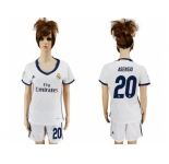 Women's Real Madrid #20 Asensio Home Soccer Club Jersey2