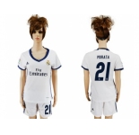 Women's Real Madrid #21 Morata Home Soccer Club Jersey2