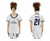 Women's Real Madrid #21 Morata Home Soccer Club Jersey2