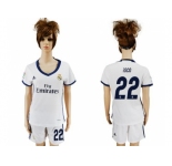 Women's Real Madrid #22 Isco Home Soccer Club Jersey1
