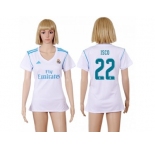 Women's Real Madrid #22 Isco Home Soccer Club Jersey