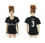 Women's Real Madrid #3 Pepe Away Soccer Club Jersey