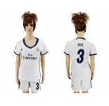 Women's Real Madrid #3 Pepe Home Soccer Club Jersey1