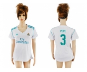 Women's Real Madrid #3 Pepe Home Soccer Club Jersey