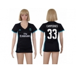 Women's Real Madrid #33 Campeones Away Soccer Club Jersey