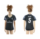 Women's Real Madrid #5 Varane Sec Away Soccer Club Jersey