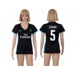 Women's Real Madrid #5 Zidane Away Soccer Club Jersey