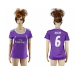Women's Real Madrid #6 Nacho Away Soccer Club Jersey1