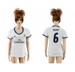 Women's Real Madrid #6 Nacho Home Soccer Club Jersey3