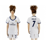 Women's Real Madrid #7 Ronaldo Home Soccer Club Jersey3