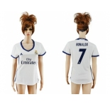 Women's Real Madrid #7 Ronaldo Home Soccer Club Jersey4