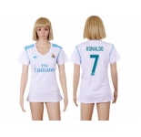 Women's Real Madrid #7 Ronaldo Home Soccer Club Jersey