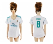 Women's Real Madrid #8 Kroos Home Soccer Club Jersey1