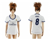 Women's Real Madrid #8 Kroos Home Soccer Club Jersey3