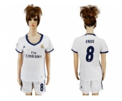 Women's Real Madrid #8 Kroos Home Soccer Club Jersey