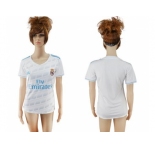 Women's Real Madrid Blank Home Soccer Club Jersey3