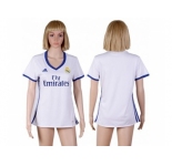 Women's Real Madrid Blank Home Soccer Club Jersey5