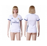 Women's Real Madrid Blank Home Soccer Club Jersey8