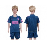 Atletico Madrid Blank Sec Away Kid Soccer Club Jersey