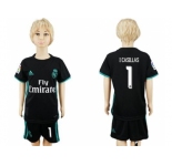 Real Madrid #1 I Casillas Away Kid Soccer Club Jersey