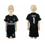 Real Madrid #1 Navas Away Kid Soccer Club Jersey