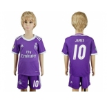 Real Madrid #10 James Away Kid Soccer Club Jersey2