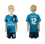 Real Madrid #12 Marcelo Sec Away Kid Soccer Club Jersey