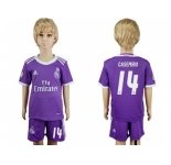 Real Madrid #14 Casemiro Away Kid Soccer Club Jersey1