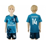 Real Madrid #14 Casemiro Sec Away Kid Soccer Club Jersey