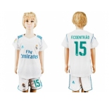Real Madrid #15 F.Coentrao White Home Kid Soccer Club Jersey